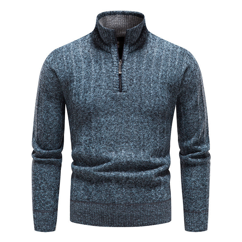 Herren Strickpullover Elegante Kurzjacke Stehkragen - BerlinGlamour