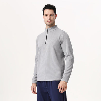Herren Funktionsshirt Langarm atmungsaktiv mit Reißverschluss