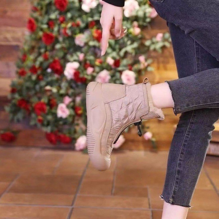 Damen Winterstiefeletten Warm Isoliert Fleece Futter Reißverschluss