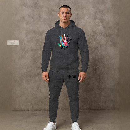 Herren Kapuzenpullover Sportlich mit Grafikdruck Modern