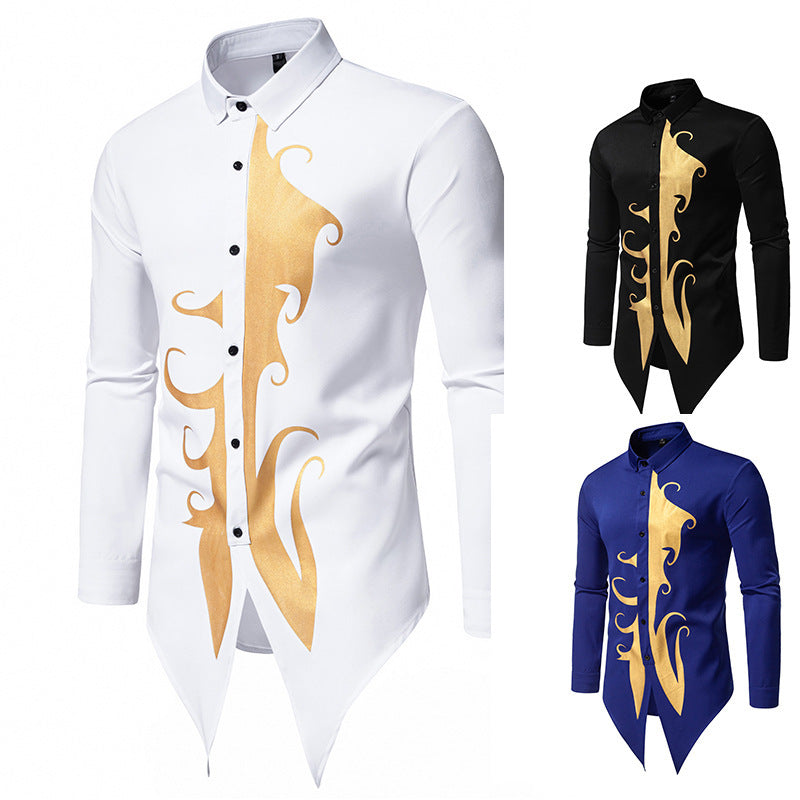Herren Designerhemd Langarm Asymmetrisch Modern Berlin Style - BerlinGlamour