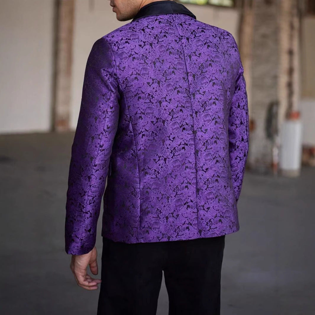 Herren Blazer Pailletten Elegant Schimmernd Modern
