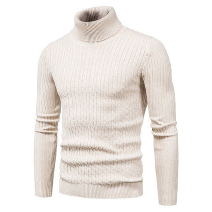 Herren Rollkragenpullover Zopfmuster Elegante Geschenkidee
