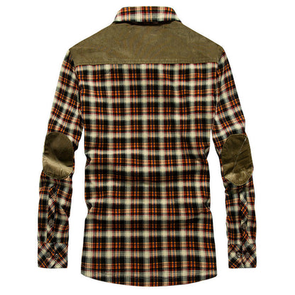 Herren Flanellhemd Kuschelig Fleece Innenfutter Praktisch
