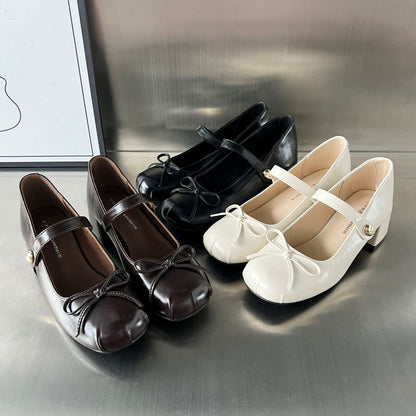 Damen Ballerinas Elegante Riemen Schleifen Schuhe