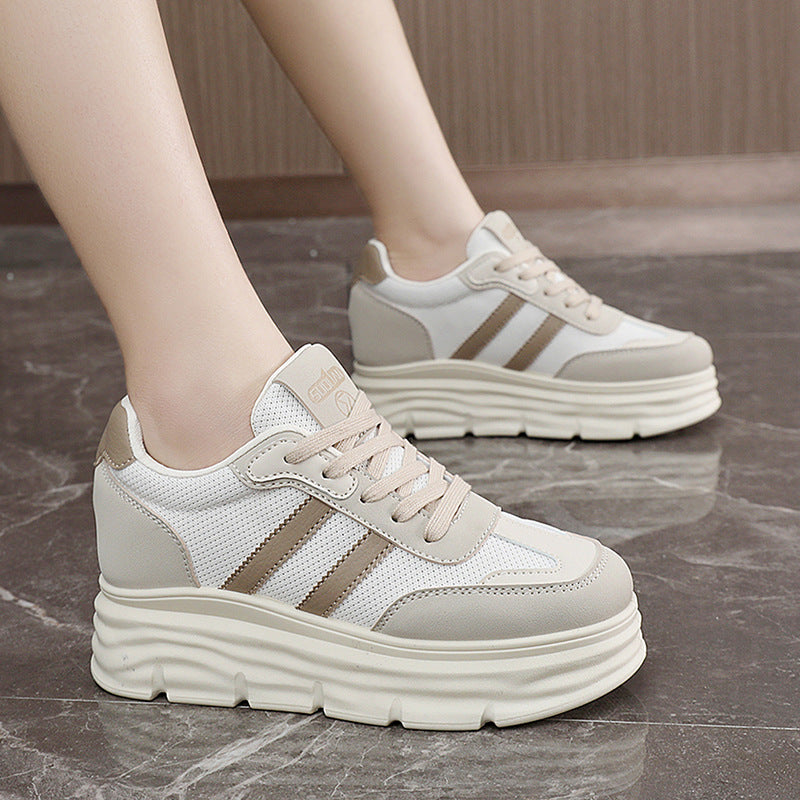 Damen Sneaker Plattform Schuhe Atmungsaktiv Modisch