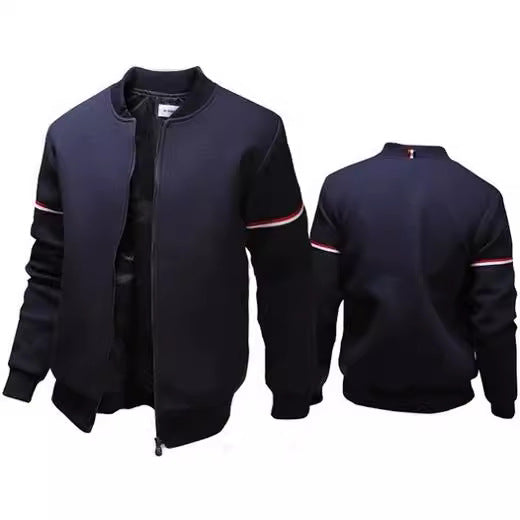 Herren Kapuzenjacke Sportlich Streifenjacke Modern