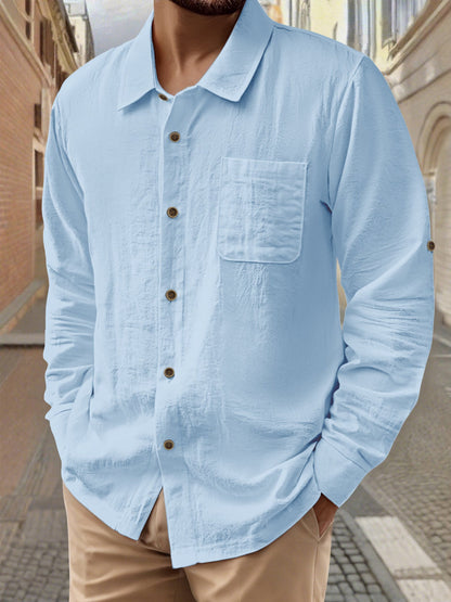 Herren Hemdjacke Elegante Lässige Casual