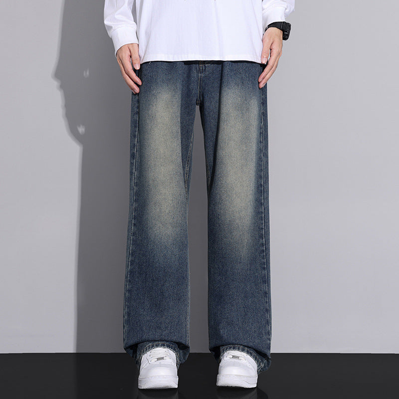 Herren Jeans Weite Bein Moderner Used Look