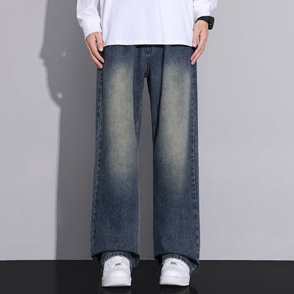 Herren Jeans Weite Bein Moderner Used Look
