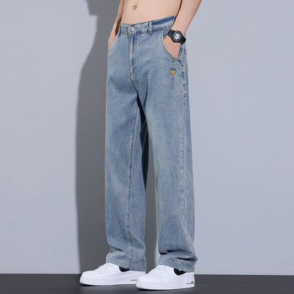 Herren Denim-Hose Weite Bein Berlin Style