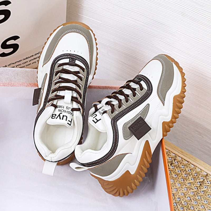 Damen Sneaker Sportlich Robust Schnürschuhe