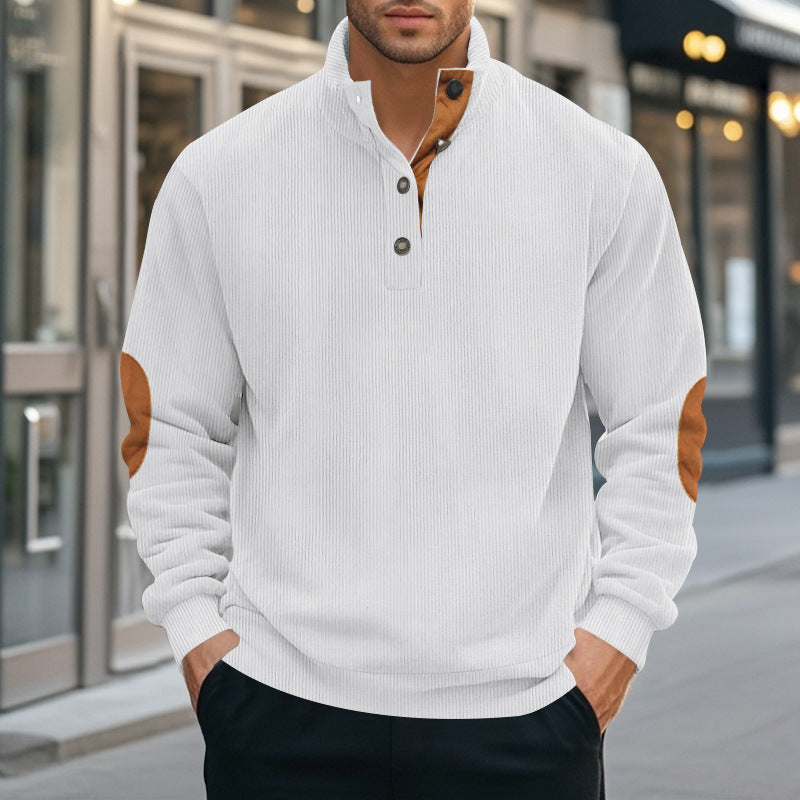 Herren Pullover Stehkragen Modern Kontrastakzent - BerlinGlamour