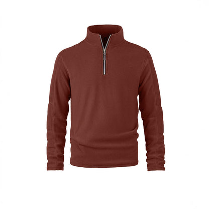 Herren Fleece-Pullover Hochkragen Warm Reißverschluss
