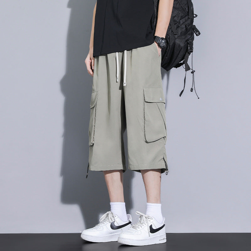 Herren Cargo Shorts Bequem Vieltaschen Verstellbar