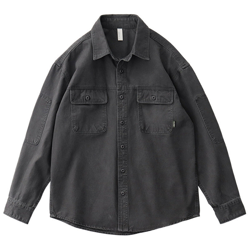 Herren Hemdjacke Modern mit Brusttaschen Praktisch