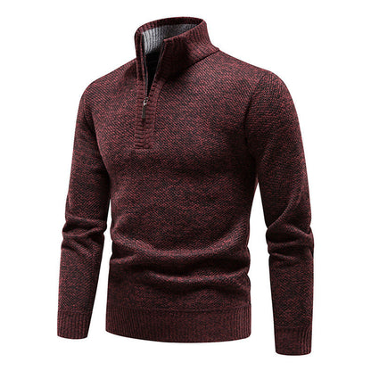 Herren Pullover Stehkragen Hochwertig Baumwolle Modern