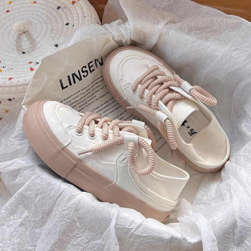 Damen Sneaker Sportlich Schnürsenkel Modern - BerlinGlamour