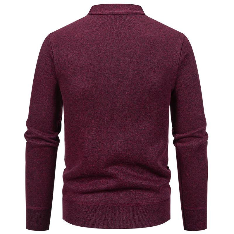 Herren Strickjacke Strukturiert Knopfverschluss Modern