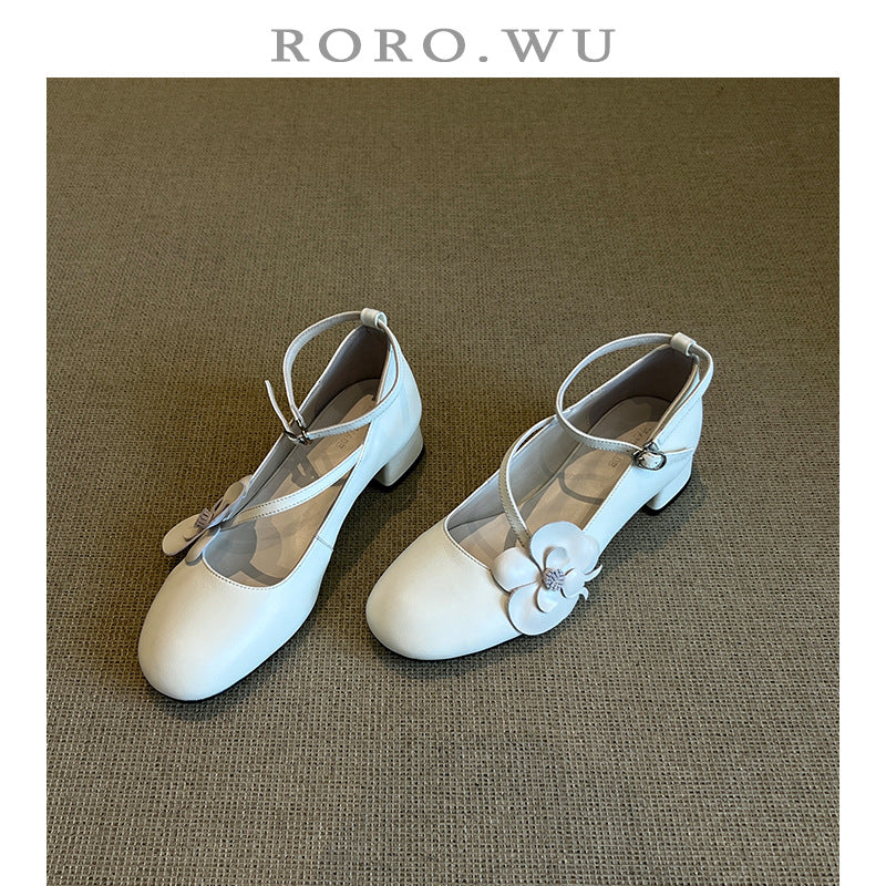 Damen Ballerinas Bequem Blumen Detail Sommer - BerlinGlamour