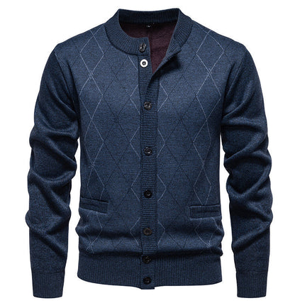 Herren Strickjacke Modern Diamantmuster Elegent