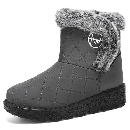 Damen Winterstiefel Thermo mit weichem Fellkragen Warm