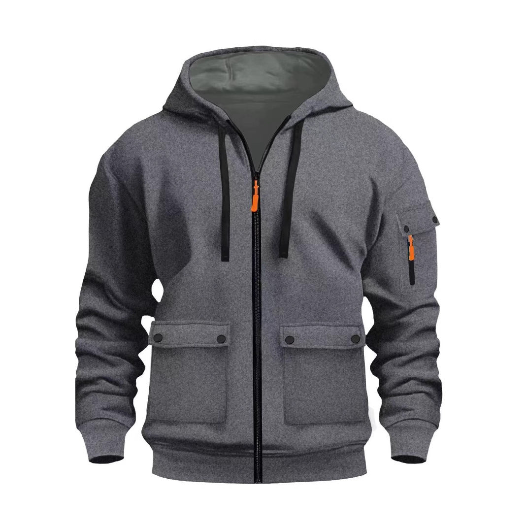 Herren Winterjacke Funktionell Mit Taschen Kapuze