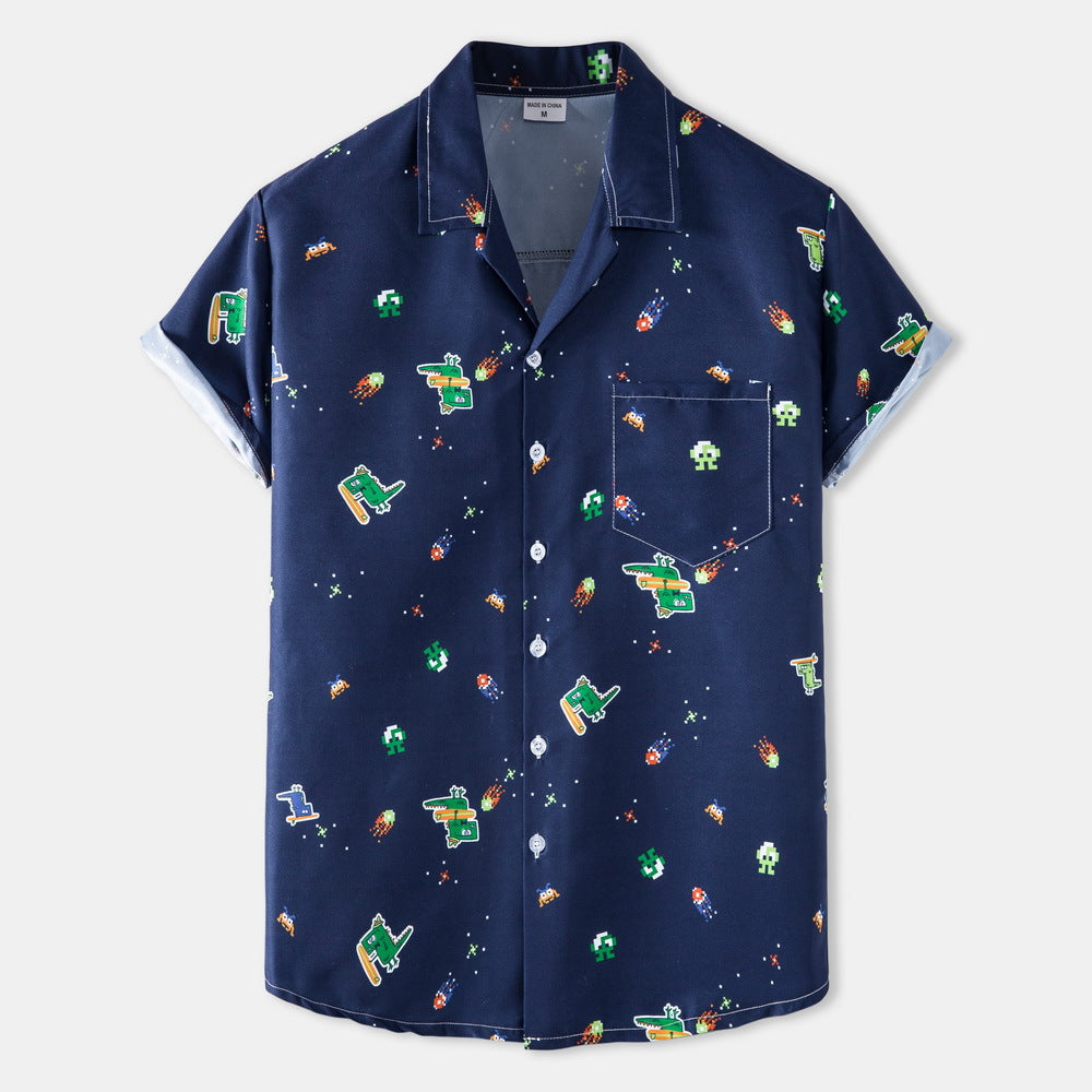 Herren Kurzarmhemd Retro Berlin Motiv - BerlinGlamour