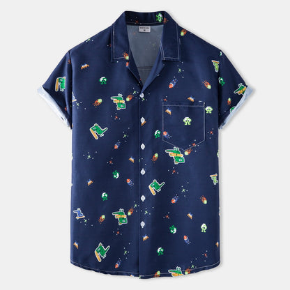 Herren Kurzarmhemd Retro Berlin Motiv - BerlinGlamour