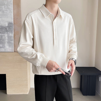 Herren Poloshirt Slim Fit Modern Knopfleiste