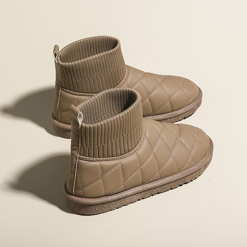 Damen Schneestiefel Warm mit Rutschfester Sohle Winterstiefel