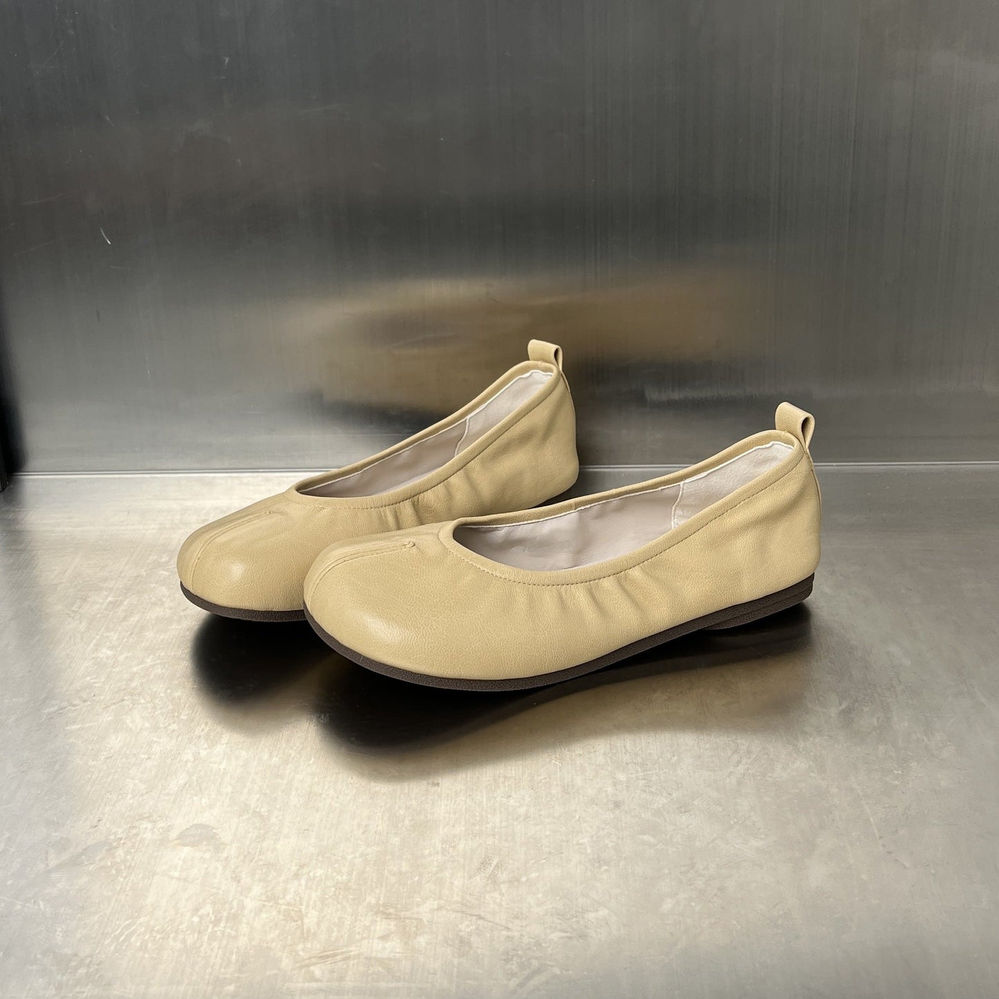 Damen Ballerinas Leicht Bequem Gummizug