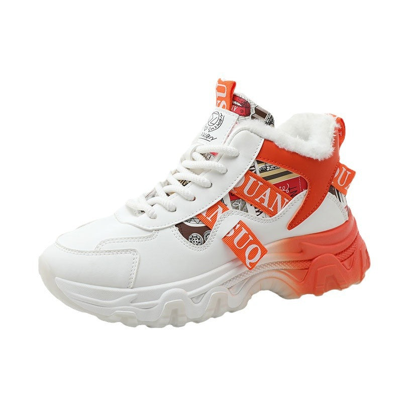 Damen Sneaker High-Top Sportschuhe Weich Bequem