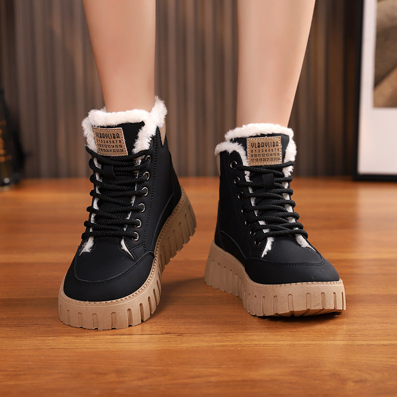 Damen Winterstiefel Warm Isoliert Trittstabiler Schnee Stiefel