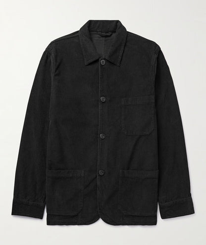 Herren Cordjacke Lässig mit Taschen Braun Modern