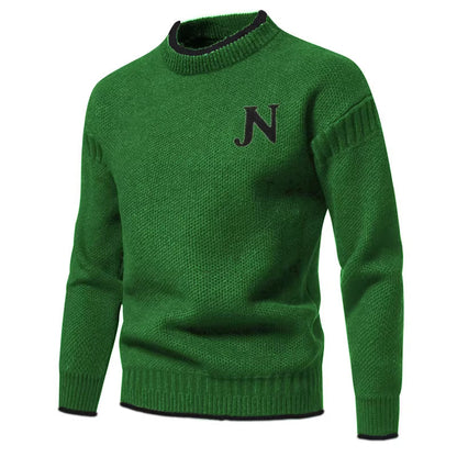 Herren Strickpullover Rundhals Modern Grau