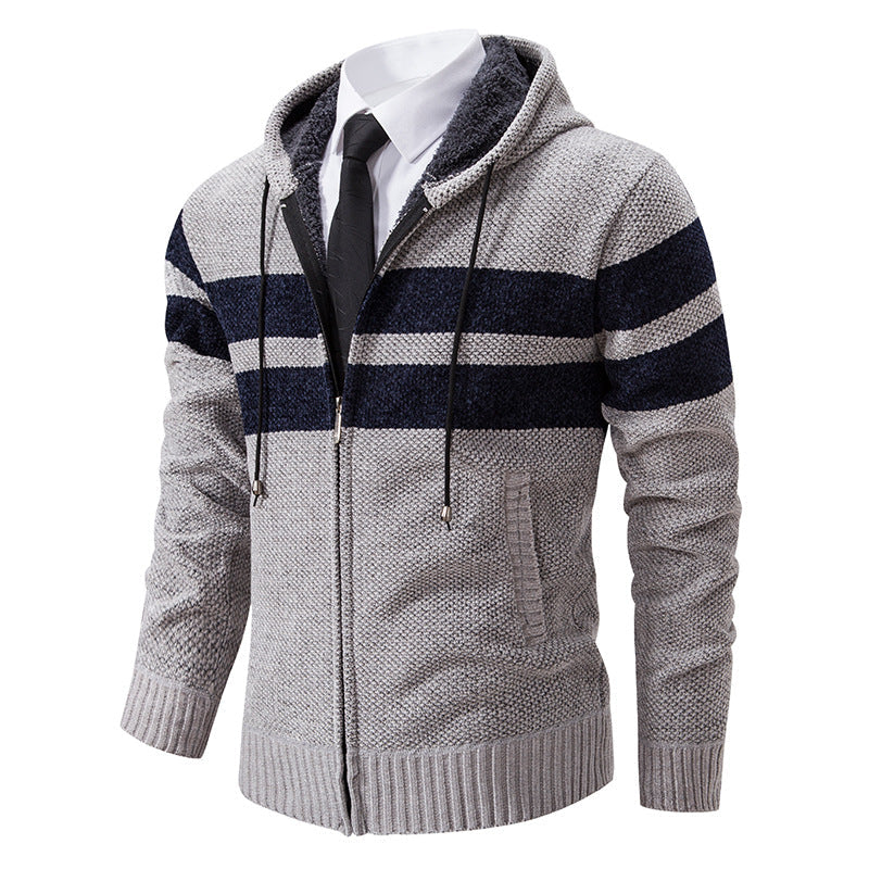 Herren Kapuzenpullover Modern Fleece Innenführung Reißverschluss