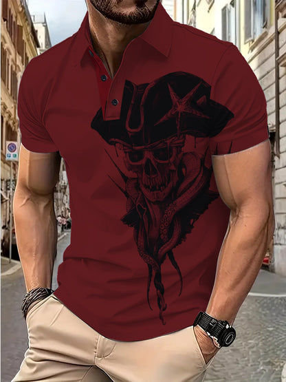 Herren Poloshirt Piraten Motiv Berlin Style