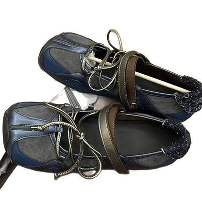 Damen Ballerinas Komfortabel Verstellbar Modisch