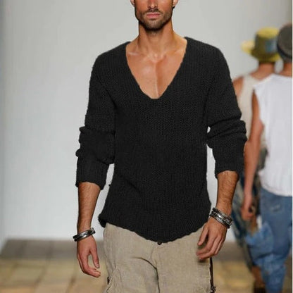 Herren Strickpullover V-Ausschnitt Modern Elegent