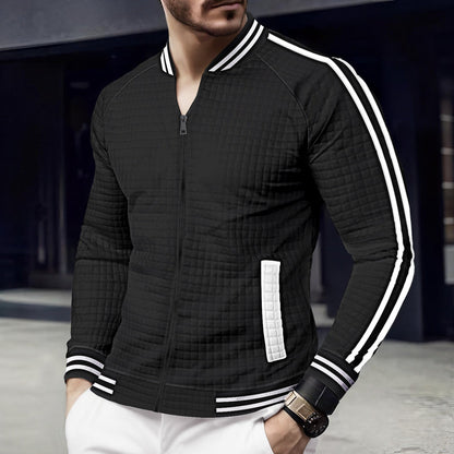 Herren Steppjacke Sportlich Streifenjacke Winter