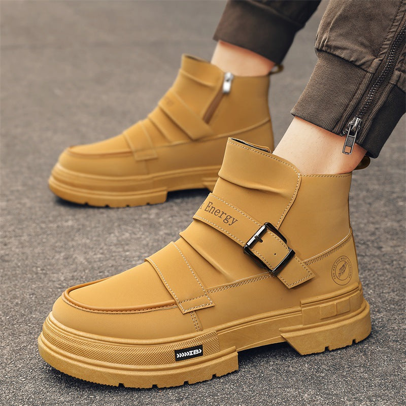 Damen Stiefel Mid Cut Robust mit verstellbarem Riemen