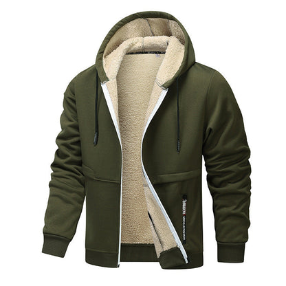 Herren Fleecejacke Bequem Warm mit Kaschmir-Innenausstattung