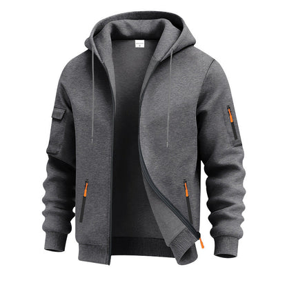 Herren Outdoor Kapuzenjacke Funktionstaschen Wasserabweisend