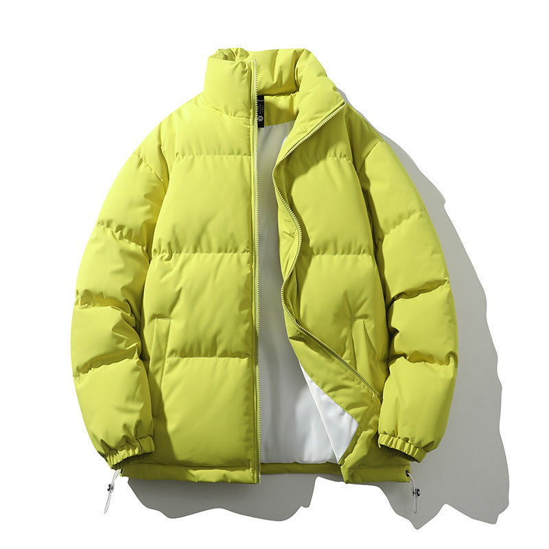 Herren Pufferjacke Isoliert Warm Hochkragen Modern