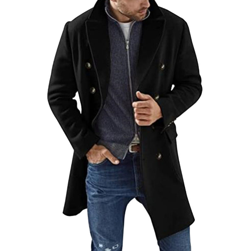 Herren Mantel Doppeltuch Klassisch Modern Berlin Style
