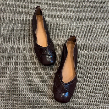 Damen Ballerinas Weich Flexible Schuhe Bequem