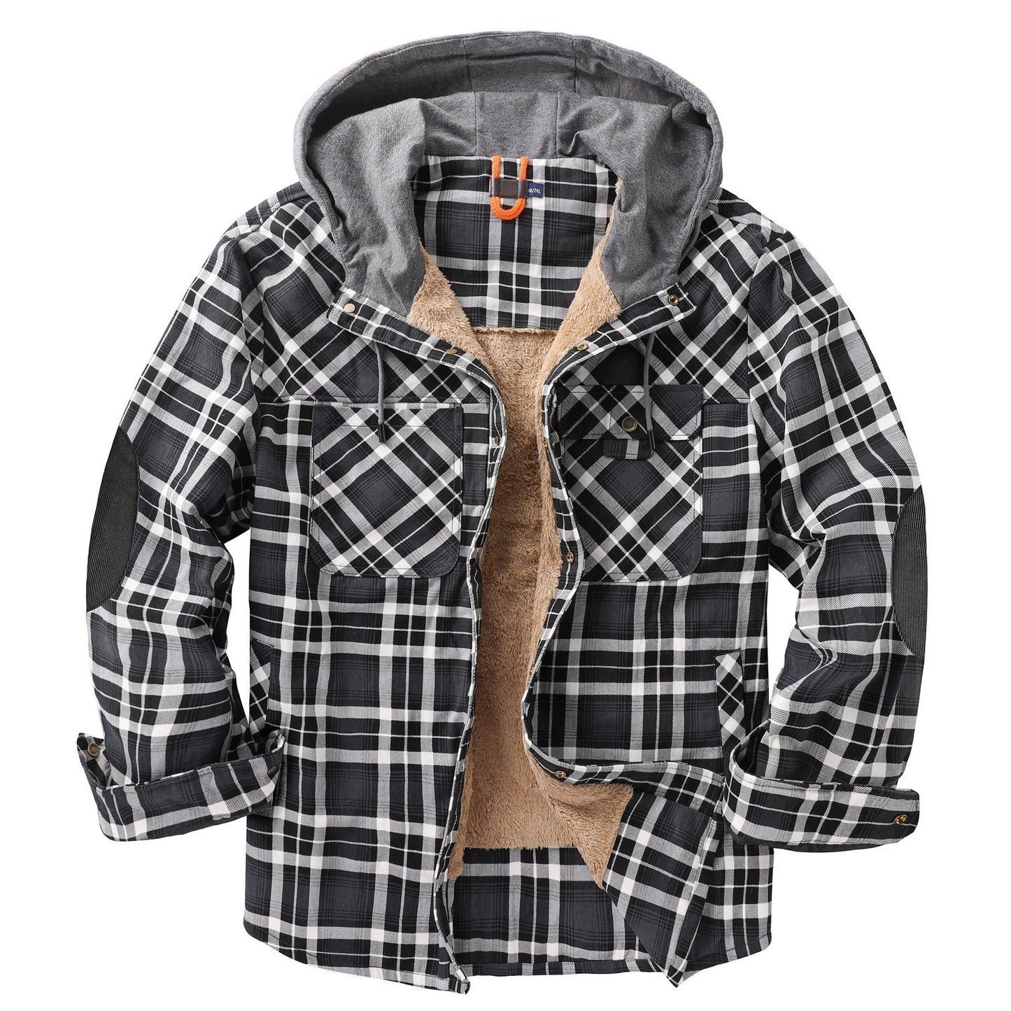 Herren Flanelljacke Weich Kapuze Warm Winter - BerlinGlamour