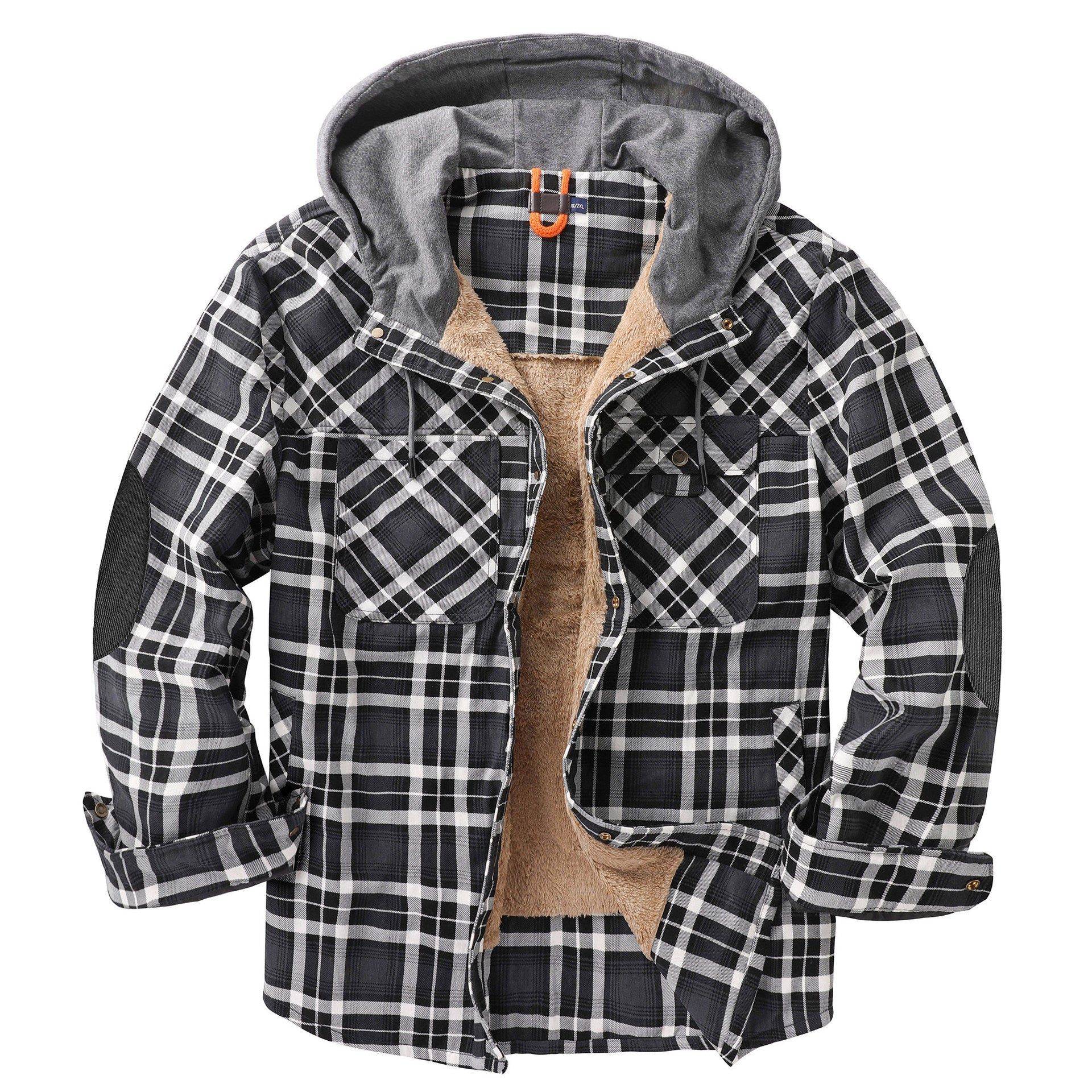 Herren Flanelljacke Weich Kapuze Warm Winter - BerlinGlamour