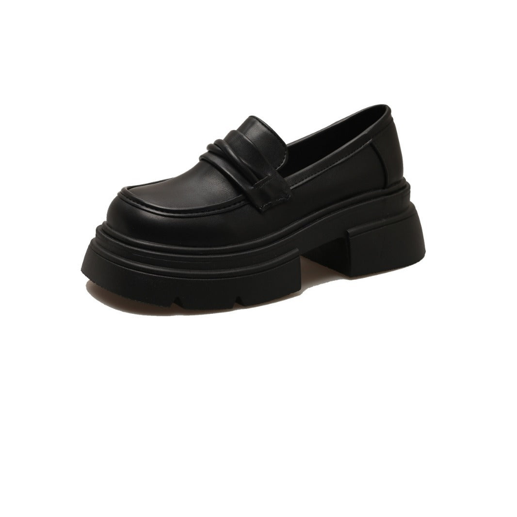 Damen Loafers Schuhe Glänzend Plateau Modisch